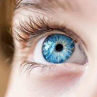 Grossaufnahme blaues Kinderauge