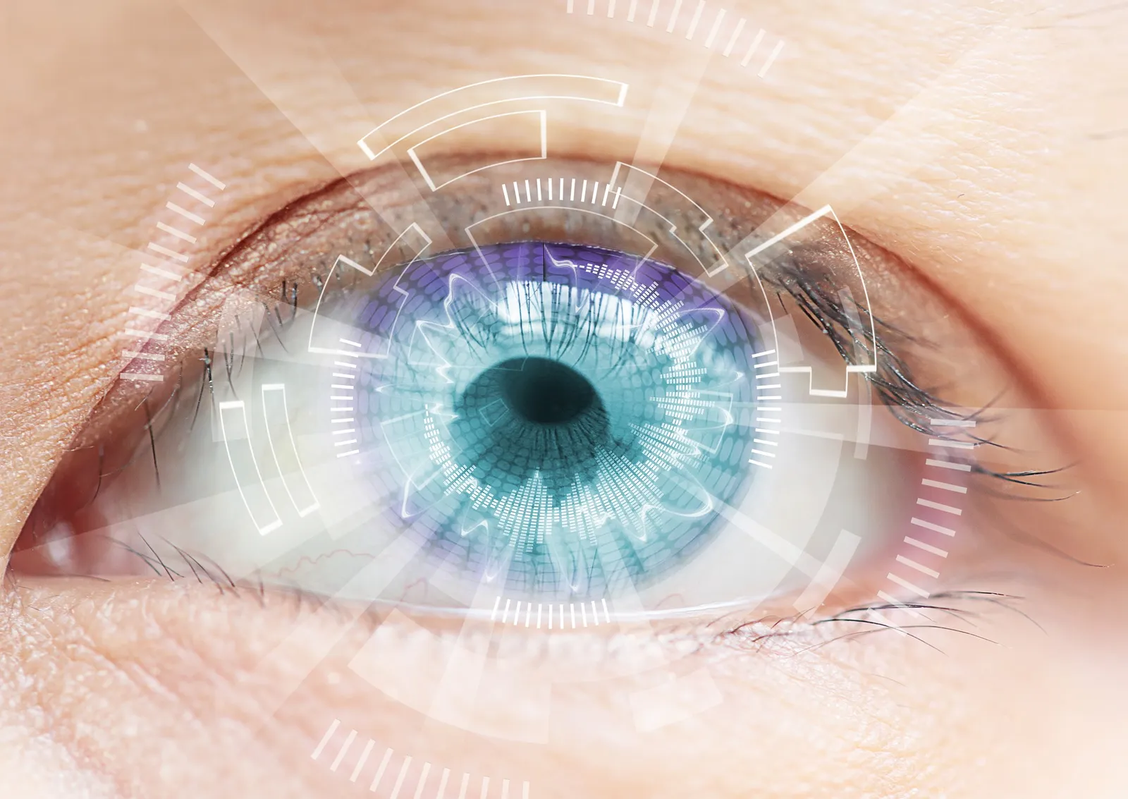 Nahaufnahme blaues Auge